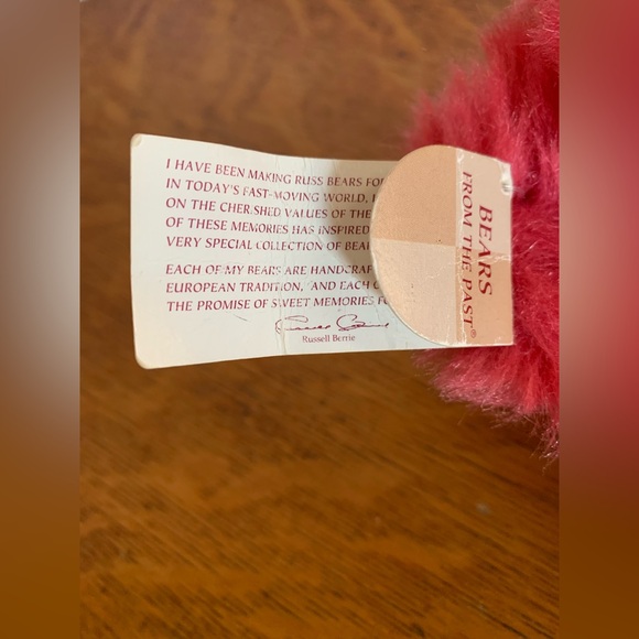 Russ Bears From The Past Teddy Bear plush JUBILEE 14” Beanbag Watermelon Pink - Picture 5 of 9